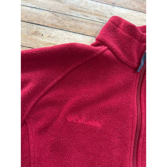 Columbia Sportswear Women's Size M Red Zipper Front Fleece Jacket 207-WL6114 - Picture 3 of 9